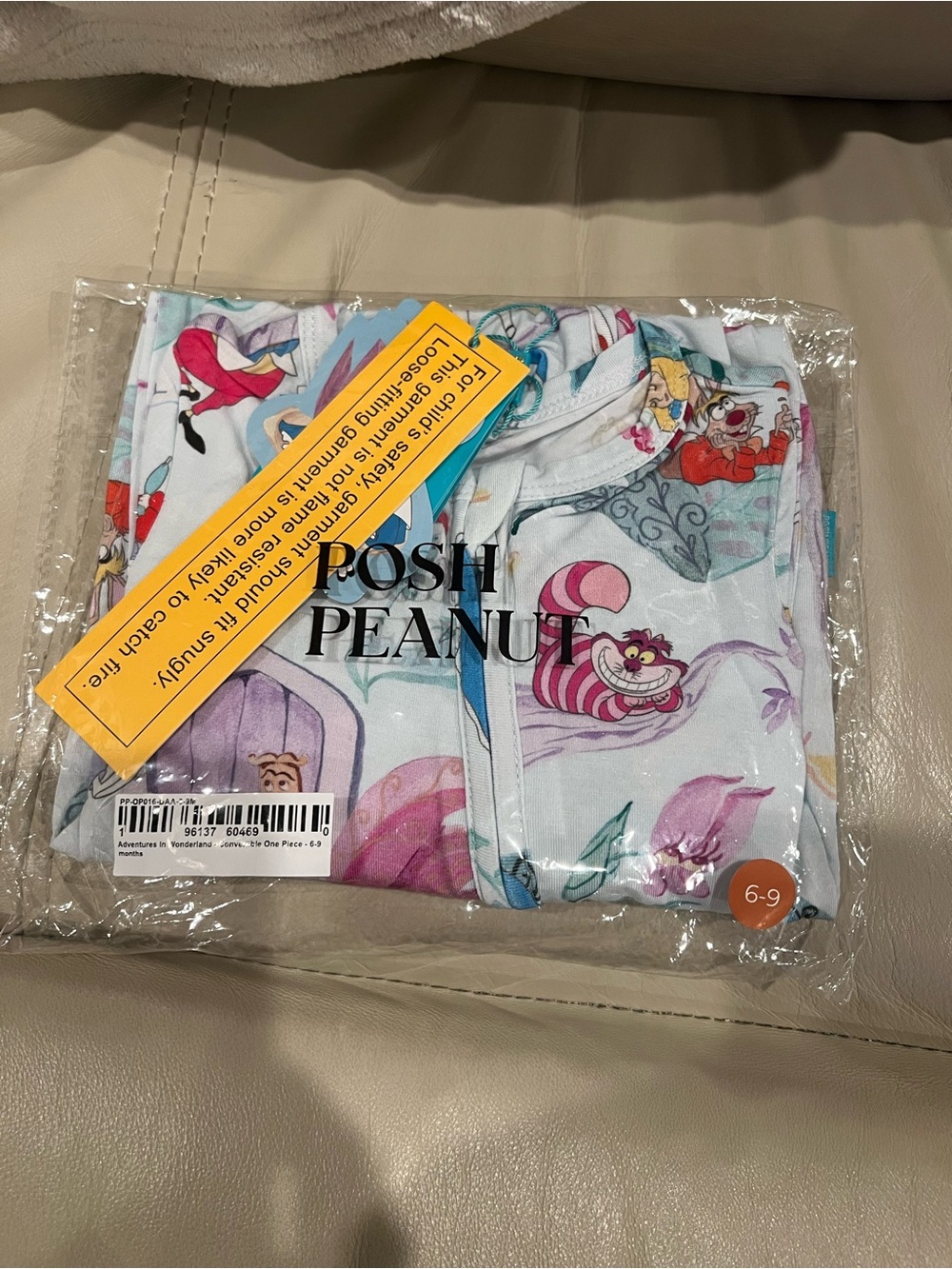 Posh Peanut Pastel Purple Alice in Wonderland Pajama convertible one piece